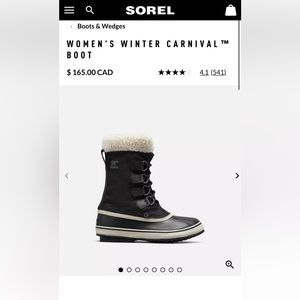 Sorel Winter Women’s Carnival Boots size 8.5